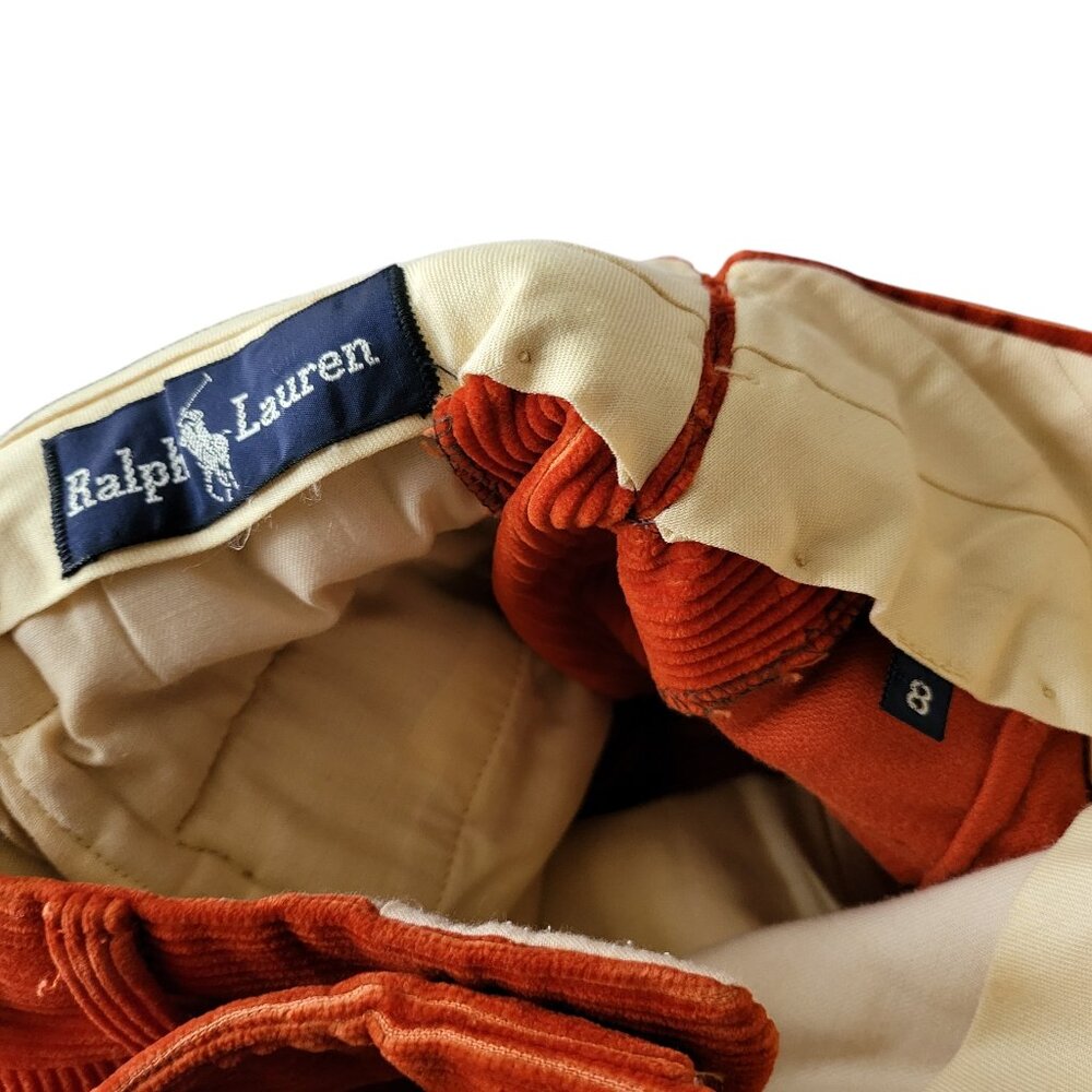 Ralph Lauren Women's Rust Corduroy Pants - Picture 8 of 9